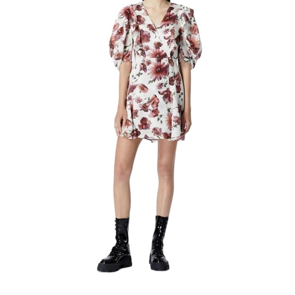 The Kooples Dresses & Skirts - THE KOOPLES Short Wrap Dress with Bold Floral Print Ruffles #Girlcore - Medium
